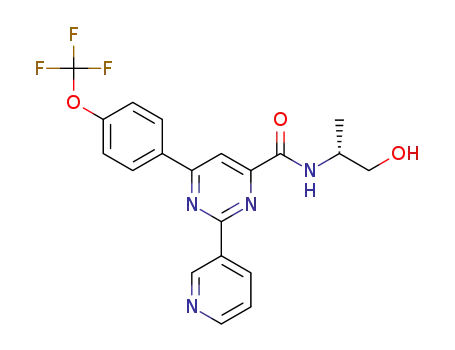 N-[(2R)-1-hydroxypropan-2-yl]-2-(pyridin-3-yl)-6-[4-(trifluoromethoxy)phenyl]pyrimidine-4-carboxamide