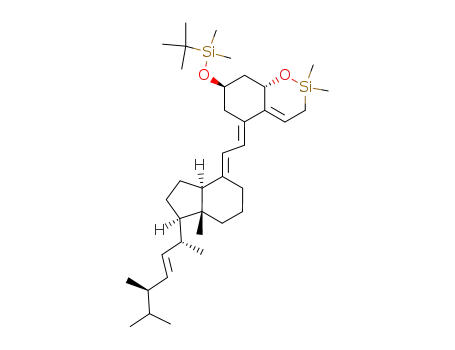 (7R,8aS)-7-(tert-Butyl-dimethyl-silanyloxy)-2,2-dimethyl-5-[2-[(1R,3aS,7aR)-7a-methyl-1-((E)-(1R,4R)-1,4,5-trimethyl-hex-2-enyl)-octahydro-inden-(4E)-ylidene]-eth-(E)-ylidene]-3,5,6,7,8,8a-hexahydro-2H-benzo[e][1,2]oxasiline