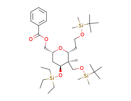 (2R,4S,5R,6R)-6-[2-(tert-butyldimethylsilanyloxy)-ethyl]-5-(tert-butyldimethylsilanyloxymethyl)-5-methyl-4-triethylsilanyloxytetrahydropyran-2-ylmethyl benzoate