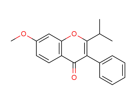 Molecular Structure of 397323-59-0 (4H-1-Benzopyran-4-one, 7-methoxy-2-(1-methylethyl)-3-phenyl-)