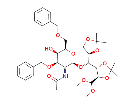 4-O-(2-acetamido-3,6-di-O-benzyl-2-deoxy-β-D-talopyranosyl)-2,3:5,6-di-O-isopropylidene-aldehydo-D-glucose dimethyl acetal