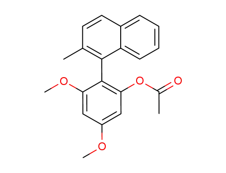 Molecular Structure of 452083-23-7 ((rac)-1-(2'-acetoxy-4',6'-dimethoxyphenyl)-2-methylnaphthalene)