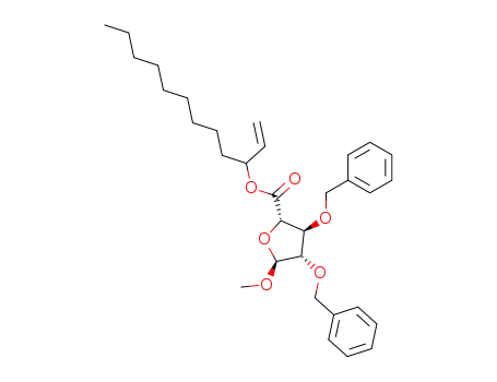 (2S,3S,4S,5S)-3,4-Bis-benzyloxy-5-methoxy-tetrahydro-furan-2-carboxylic acid 1-vinyl-decyl ester