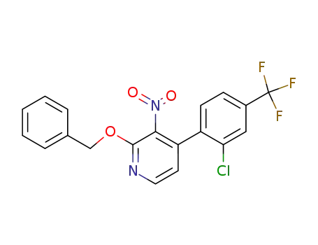 Pyridine,
4-[2-chloro-4-(trifluoromethyl)phenyl]-3-nitro-2-(phenylmethoxy)-