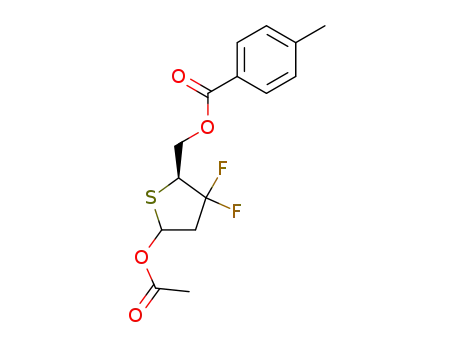 Benzoic acid, 4-methyl-,
[(2S)-5-(acetyloxy)-3,3-difluorotetrahydro-2-thienyl]methyl ester
