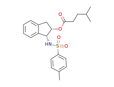 Pentanoic acid, 4-methyl-,
(1R,2S)-2,3-dihydro-1-[[(4-methylphenyl)sulfonyl]amino]-1H-inden-2-yl
ester