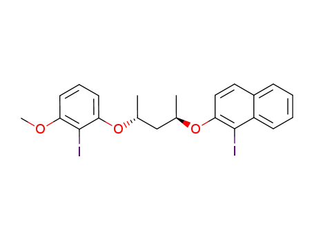 Molecular Structure of 428509-73-3 ((2R,4R)-4-(α-iodo-β-naphthyloxy)-2-(2''-iodo-3''-methoxyphenyloxy)pentane)