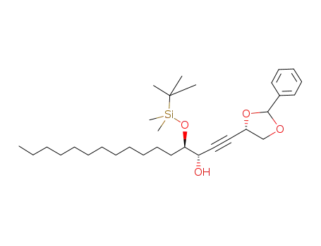 (2RS,4S)-4-[(3'S,4'R)-4'-(tert-butyldimethylsiloxy)-3'-hydroxy-1'-hexadecynyl]-2-phenyl-1,3-dioxolane