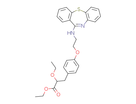 ethyl 3-(4-[2-(dibenzo[b,f]-1,4-thiazepin-11-ylamino)ethoxy]phenyl)-2-ethoxypropionate