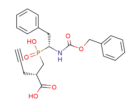 (2S)-2-{[((1R)-1-{[(benzyloxy)carbonyl]amino}-2-phenylethyl)(hydroxy)phosphoryl]methyl}pent-4-ynoic acid