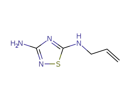 Molecular Structure of 60093-16-5 (1,2,4-Thiadiazole-3,5-diamine, N<sup>5</sup>-2-propen-1-yl-)
