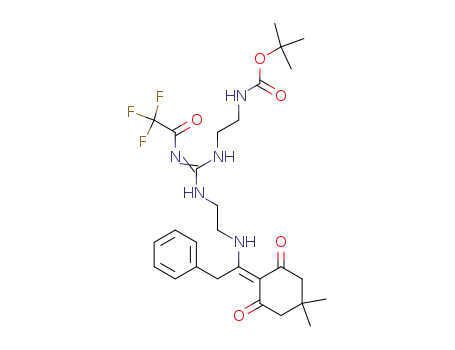 {2-[N'-{2-[1-(4,4-dimethyl-2,6-dioxocyclohexylidene)-2-phenylethylamino]ethyl}-N''-(2,2,2-trifluoroacetyl)guanidino]ethyl}carbamic acid tert-butyl ester