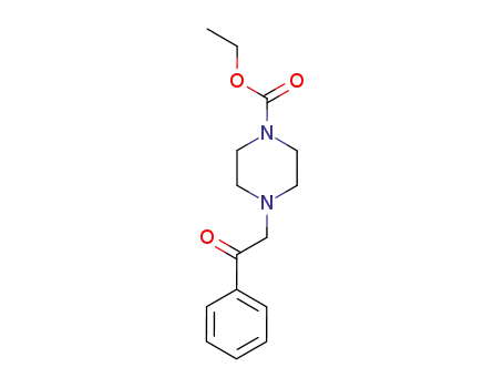 Molecular Structure of 189251-55-6 (1-Piperazinecarboxylic acid, 4-(2-oxo-2-phenylethyl)-, ethyl ester)