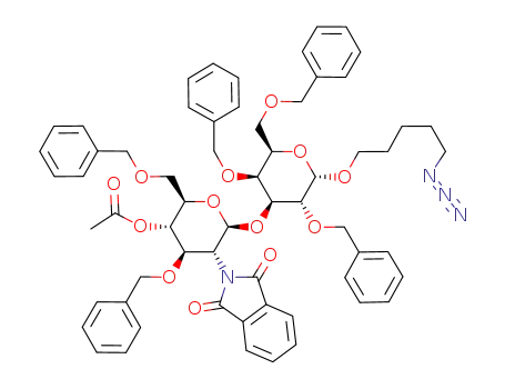 5-azidopentyl (4-O-acetyl-3,6-di-O-benzyl-2-deoxy-2-phthalimido-β-D-glucopyranosyl)-(1->3)-2,4,6-tri-O-benzyl-α-D-galactopyranoside