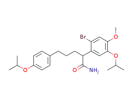 Molecular Structure of 365572-39-0 (α-[2-bromo-4-methoxy-5-(1-methylethoxy)phenyl]4-(1-methylethoxy)benzenepentanamide)