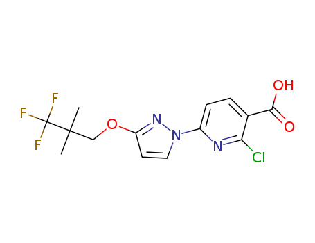 2-chloro-6-[3-(3,3,3-trifluoro-2,2-dimethyl-propoxy)pyrazol-1-yl]pyridine-3-carboxylic acid