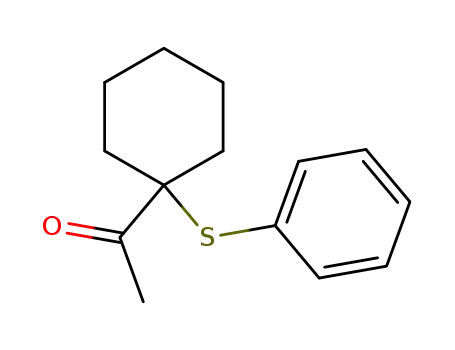 Molecular Structure of 62292-04-0 (Ethanone, 1-[1-(phenylthio)cyclohexyl]-)
