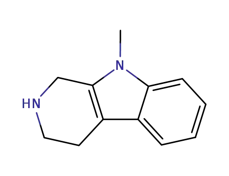 Molecular Structure of 16502-02-6 (1H-Pyrido[3,4-b]indole, 2,3,4,9-tetrahydro-9-methyl-)