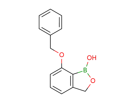 Molecular Structure of 440105-10-2 (2-(hydroxymethyl)-6-benzyloxyphenyl boronic acid cyclic monoester)