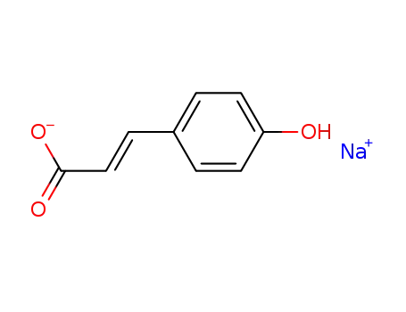 Molecular Structure of 693218-34-7 (2-Propenoic acid, 3-(4-hydroxyphenyl)-, monosodium salt, (2E)-)