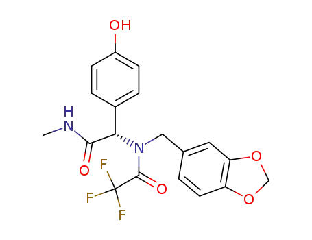 N-(benzo[1,3]dioxol-5-ylmethyl)-2,2,2-trifluoro-N-[(4-hydroxyphenyl)(methylcarbamoyl)methyl]acetamide