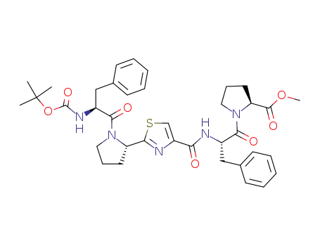 methyl (S)-1-[(S)-2-(2-{(S)-1-[(S)-2-tert-butoxycarbonylamino-3-phenylpropanoyl]pyrrolidin-2-yl}thiazol-4-ylcarbonylamino)-3-phenylpropanoyl]pyrrolidine-3-carboxylate