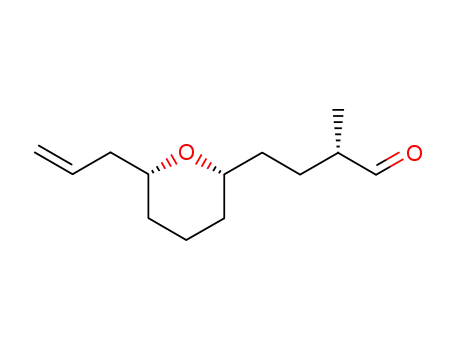 (S)-4-((2S,6R)-6-Allyl-tetrahydro-pyran-2-yl)-2-methyl-butyraldehyde