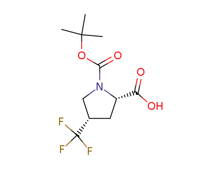 Molecular Structure of 470482-41-8 ((2S,4S)-N-TERT-BUTOXYCARBONYL-4-TRIFLUOROMETHYLPROLINE)