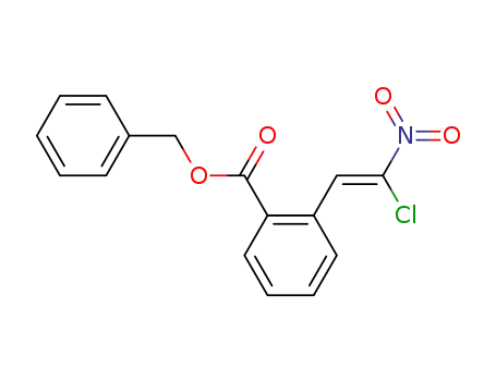 Molecular Structure of 596108-21-3 (Benzoic acid, 2-[(1Z)-2-chloro-2-nitroethenyl]-, phenylmethyl ester)