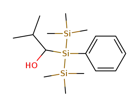 Molecular Structure of 648434-34-8 (1-Propanol,
2-methyl-1-[2,2,2-trimethyl-1-phenyl-1-(trimethylsilyl)disilanyl]-)