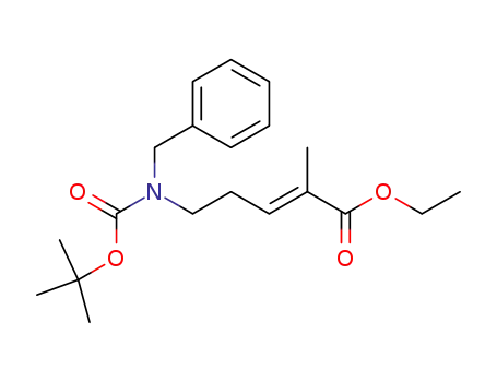 2-Pentenoic acid,
5-[[(1,1-dimethylethoxy)carbonyl](phenylmethyl)amino]-2-methyl-, ethyl
ester, (2E)-