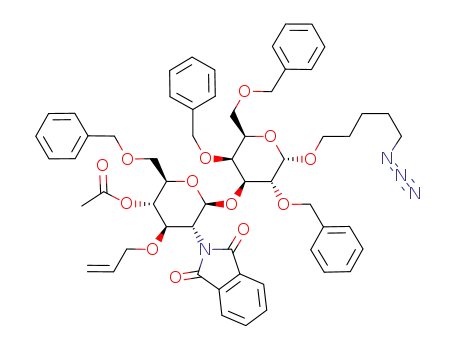 5-azidopentyl (4-O-acetyl-3-O-allyl-6-O-benzyl-2-deoxy-2-phthalimido-β-D-glucopyranosyl)-(1->3)-2,4,6-tri-O-benzyl-α-D-galactopyranoside