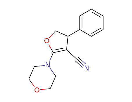 Molecular Structure of 143819-43-6 (3-Furancarbonitrile, 4,5-dihydro-2-(4-morpholinyl)-4-phenyl-)