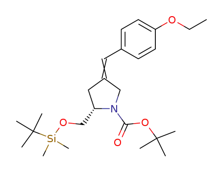 (S)-2-tert-butyldimethylsilyloxymethyl-N-tert-butyloxycarbonyl-4-(4'-ethoxyphenyl)methylenepyrrolidine
