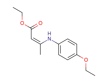 Molecular Structure of 920312-63-6 (2-Butenoic acid, 3-[(4-ethoxyphenyl)amino]-, ethyl ester, (2Z)-)
