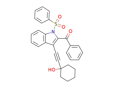 1H-Indole, 2-benzoyl-3-[(1-hydroxycyclohexyl)ethynyl]-1-(phenylsulfonyl)-