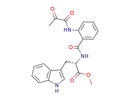 Molecular Structure of 352665-12-4 (N-(N-pyruvoylanthraniloyl)-L-tryptophan, methyl ester)
