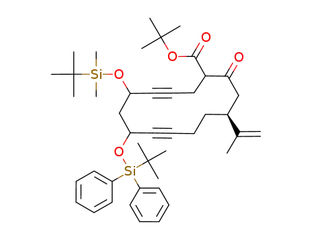 3,8-Cyclotetradecadiyne-1-carboxylic acid,
5-[[(1,1-dimethylethyl)dimethylsilyl]oxy]-7-[[(1,1-dimethylethyl)diphenylsil
yl]oxy]-12-(1-methylethenyl)-14-oxo-, 1,1-dimethylethyl ester, (12S)-