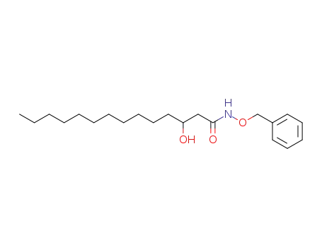 Molecular Structure of 444023-10-3 (3-hydroxy-tetradecanoic acid benzyloxy-amide)