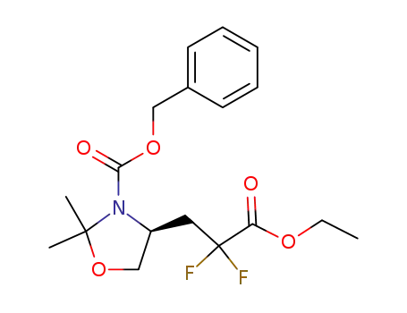 (4S)-4-(2-ethoxycarbonyl-2,2-difluoroethyl)-2,2-dimethyloxazolidine-3-carboxylic acid benzyl ester