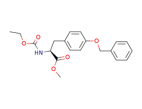 Molecular Structure of 442128-78-1 (L-Tyrosine, N-(ethoxycarbonyl)-O-(phenylmethyl)-, methyl ester)