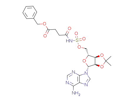 benzyl 4-oxo-4-[5'-aminosulfamoyl-5'-deoxy-2',3'-O-isopropylidene-adenosine]-butyrate