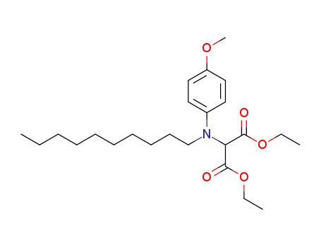 Molecular Structure of 369363-25-7 (Propanedioic acid, [decyl(4-methoxyphenyl)amino]-, diethyl ester)