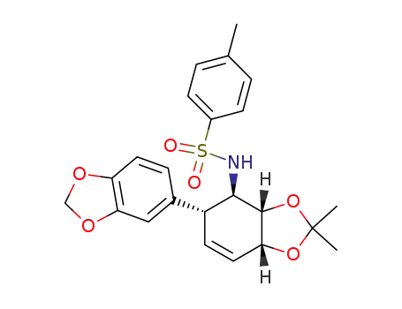 N-((3aS,4R,5R,7aR)-2,2-Dimethyl-3a,4,5,7a-tetrahydro-[5,5']bi[benzo[1,3]dioxolyl]-4-yl)-4-methyl-benzenesulfonamide
