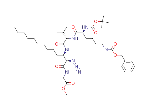 N<sup>ε</sup>-(benzyloxycarbonyl)-N<sup>α</sup>-(tert-butoxycarbonyl)-L-lysyl-L-valyl-(2-azido-3-undecyl-β-alanyl)glycine methyl ester