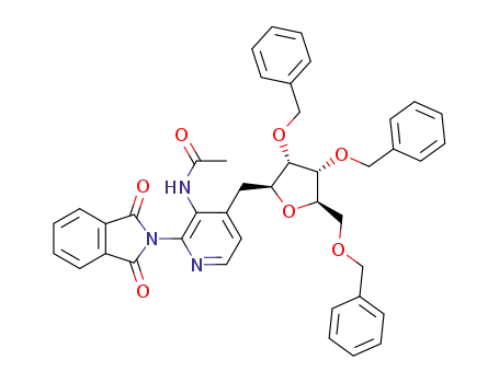 N-[4-(2,3,5-tri-O-benzyl-β-D-ribofuranosyl)methyl-2-phthalimidopyridin-3-yl]acetamide