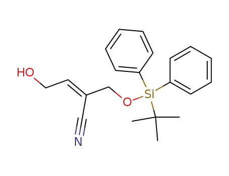 Molecular Structure of 639008-45-0 ((E)-2-(tert-butyldiphenylsilyloxymethyl)-4-hydroxy-2-butenenitrile)