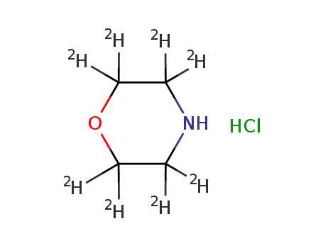 Molecular Structure of 1107650-56-5 (Morpholine-2,2,3,3,5,5,6,6-d8 hydrochloride)
