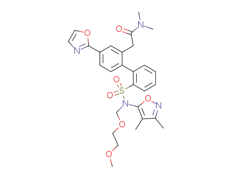 2-{2'-[(3,4-dimethyl-isoxazol-5-yl)-(2-methoxy-ethoxymethyl)-sulfamoyl]-4-oxazol-2-yl-biphenyl-2-yl}-<i>N</i>,<i>N</i>-dimethyl-acetamide