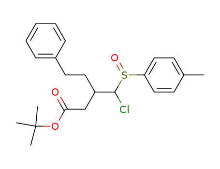 Benzenepentanoic acid, b-[chloro[(4-methylphenyl)sulfinyl]methyl]-,
1,1-dimethylethyl ester